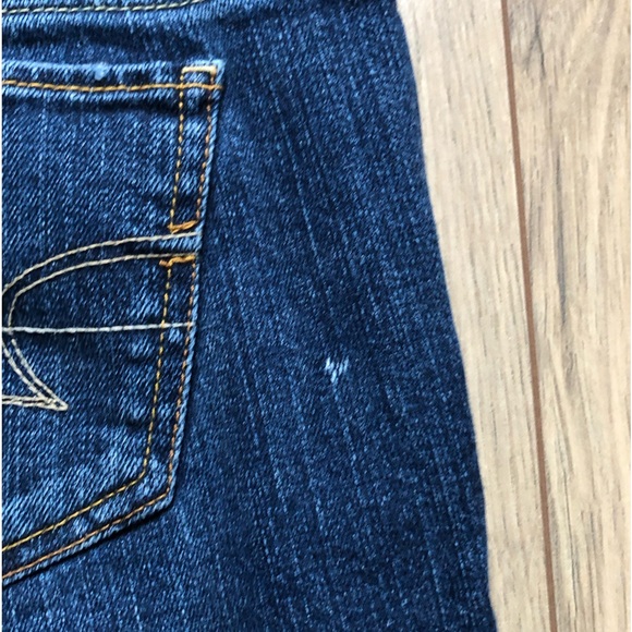 Women’s American Eagle Outfitters Stretch Straight Blue Denim Jeans size 8 short - Picture 11 of 14